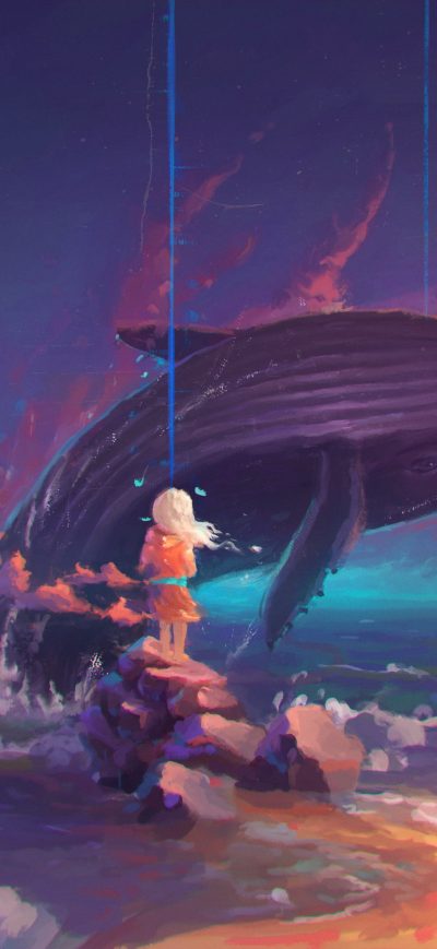 Fond d'écran iPhone Whale My Friend 5k