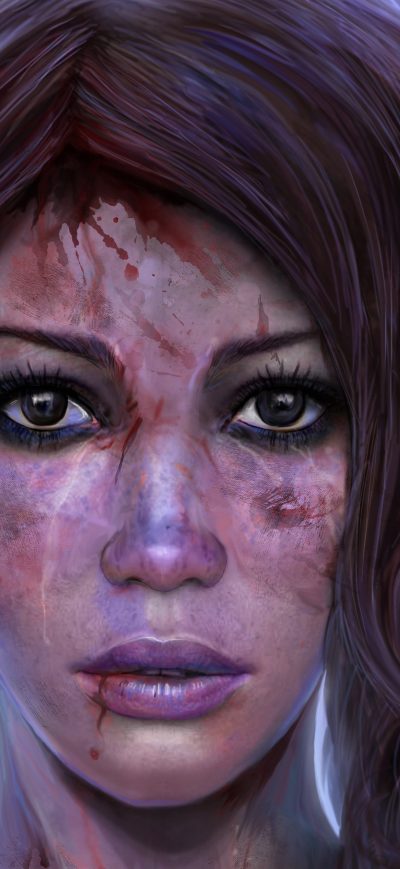 Fond d'écran iPhone Lara Croft Artistic Artwork 4k