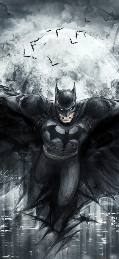 Fond d'écran Art The Dark Knight sur iPhone