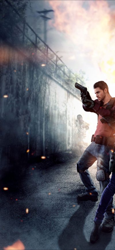 Fond d'écran iPhone Resident Evil Claire Redfield Chris Redfield 4k