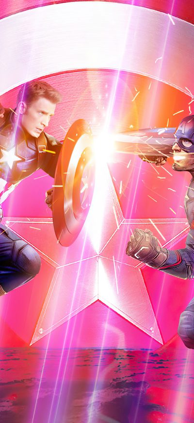 Fond d'écran iPhone Captain America Vs Captain America Avengers End Game Poster 4k