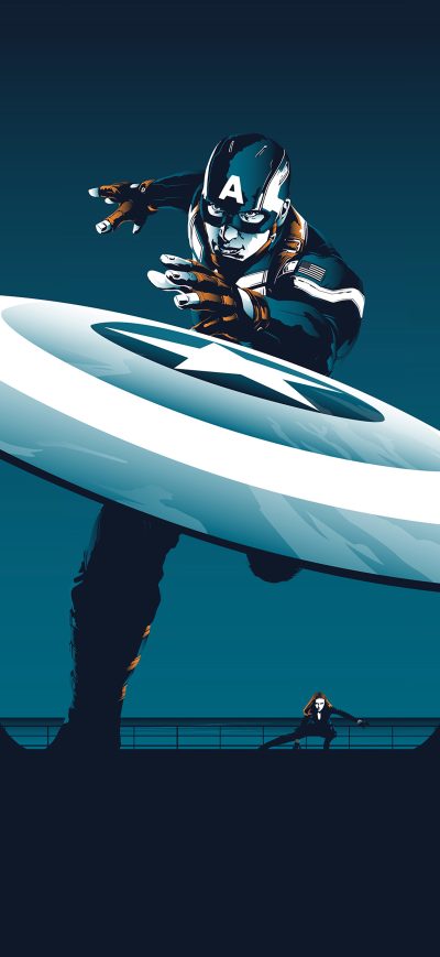 Fond d'écran iPhone Captain America 4k Poster Art