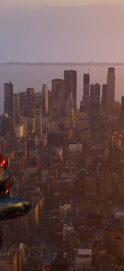 Fond d'écran iPhone Spiderman Ps4 At City Edge 4k