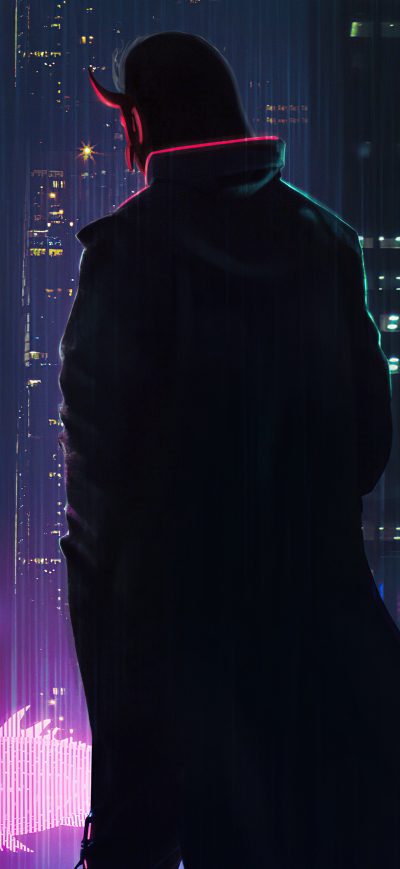 Fond d'écran iPhone In Cyber City Cyberpunk