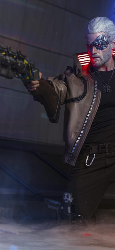 Fond d'écran iPhone Witcher 5k Cyberpunk
