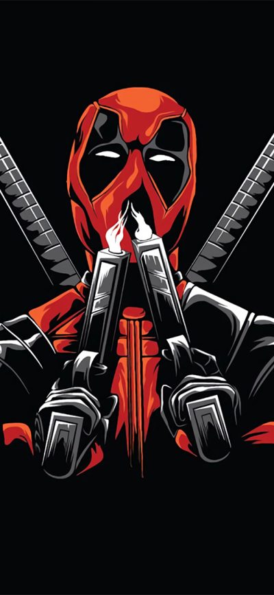 Fond d'écran iPhone Deadpool Minimal Design