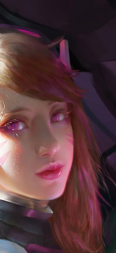 Fond d'écran iPhone Dva Overwatch Game Art 4k