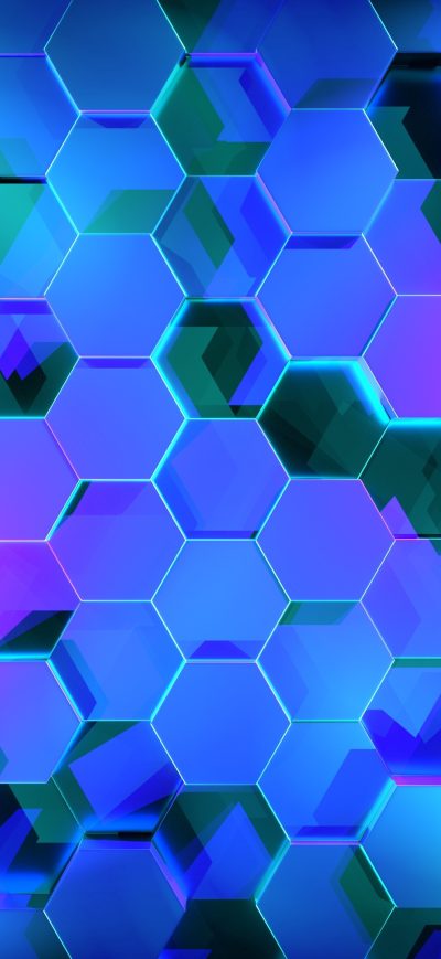 Fond d'écran iPhone Hexagon 3d Digital Art 4k