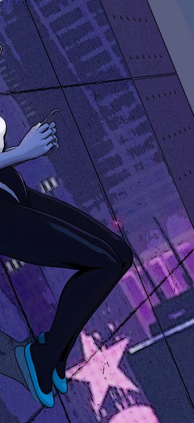 Fond d'écran iPhone Spider Gwen Texting 4k