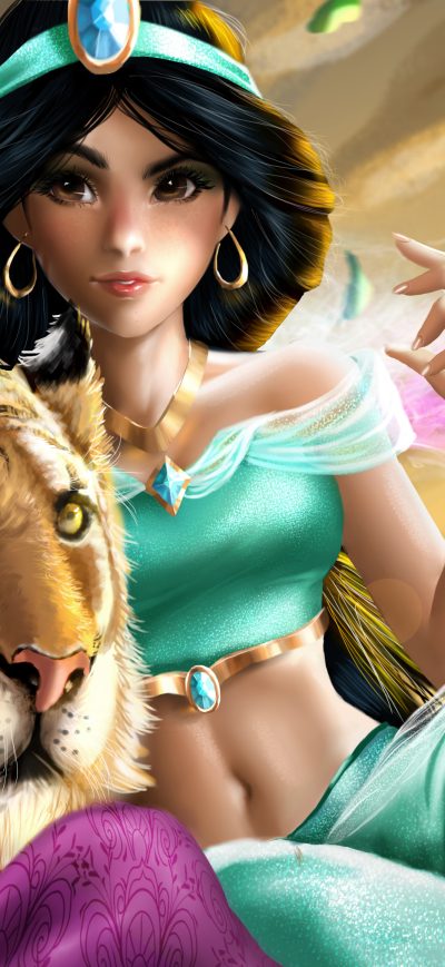 Fond d'écran iPhone Jasmine And Rajah 4k Art