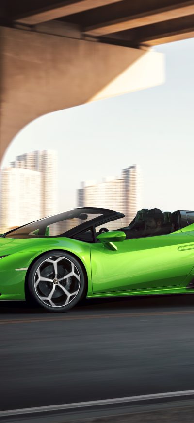 Fond d'écran iPhone 2019 Lamborghini Huracan Evo Spyder Side View