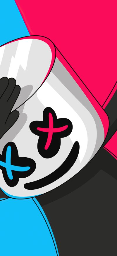 Fond d'écran iPhone Marshmello Cartoonic Art 4k