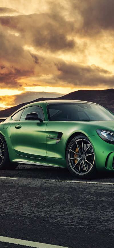 Fond d'écran iPhone Green Mercedes Benz Amg GT 4k