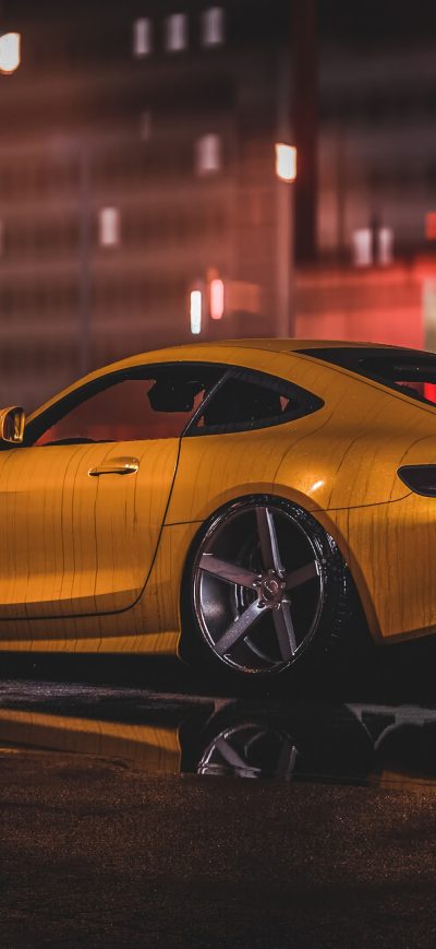 Fond d'écran iPhone Mercedes Amg Yellow 4k