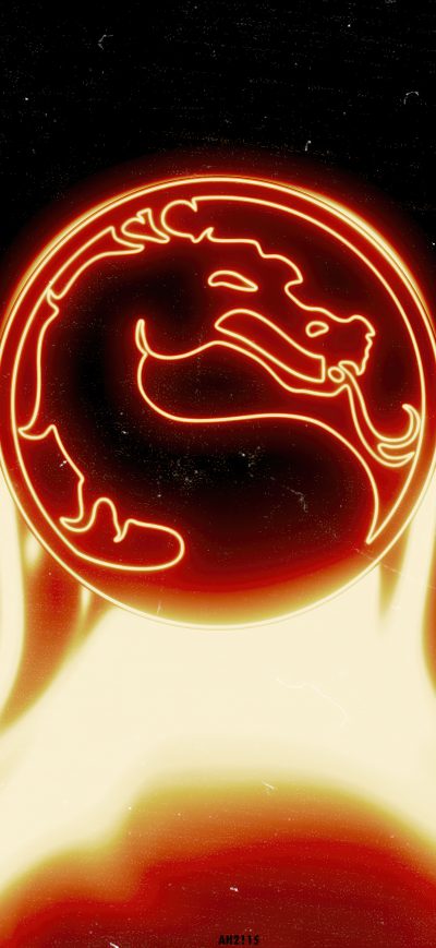 Fond d'écran iPhone Mortal Kombat 1 Logo Dark 5k
