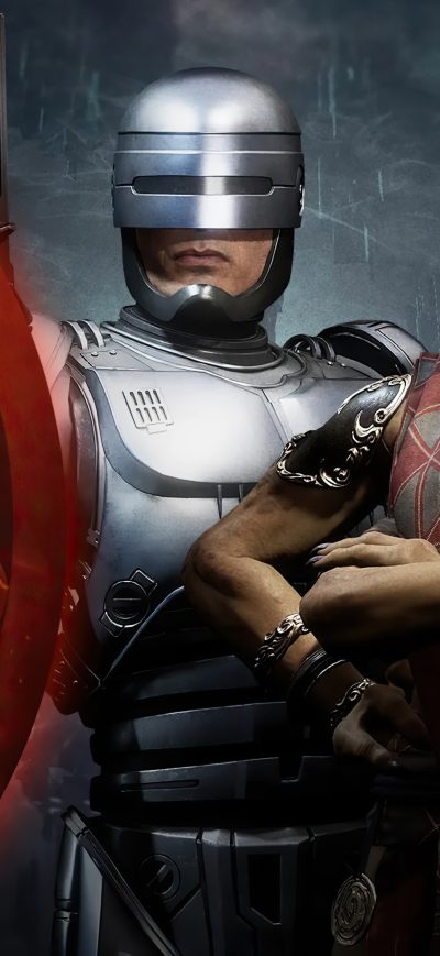 Fond d'écran iPhone Mortal Kombat 11 Aftermath Fujin Sheeva And RoboCop 4k