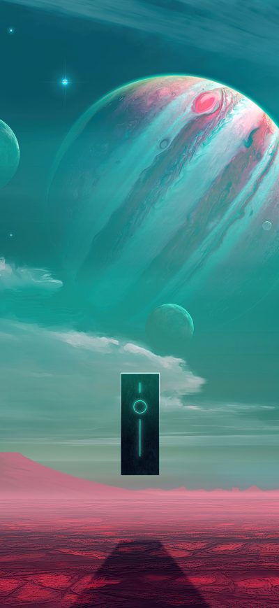 Fond d'écran iPhone Planet Science Fiction Among Stars 4k