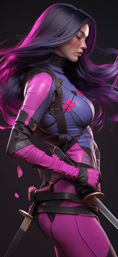 Fond d'écran iPhone Psylocke X Men Marvel 5k