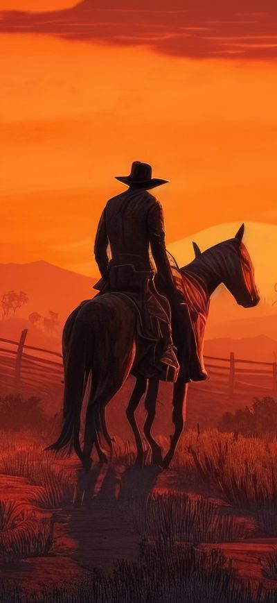 Fond d'écran iPhone Arthur Morgan Evening Ride