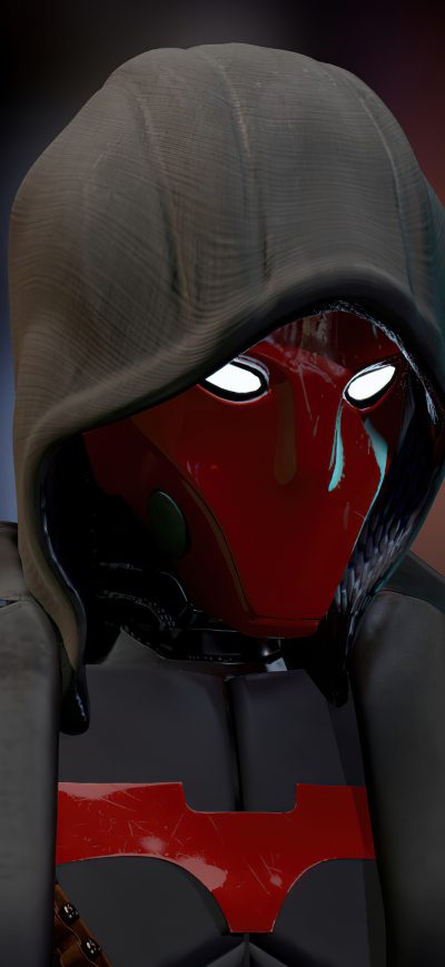 Fond d'écran iPhone Red Hood Glowing Eyes 4k
