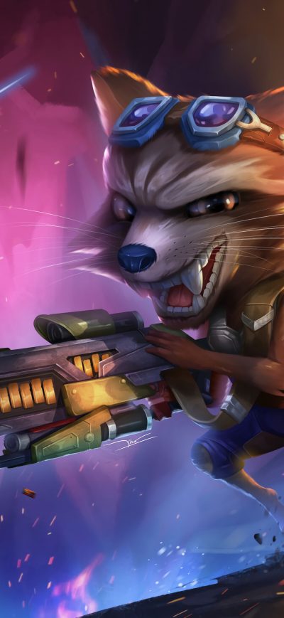Fond d'écran iPhone Rocket Raccoon With Baby Groot