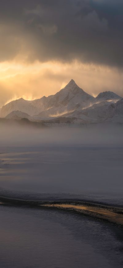 Fond d'écran iPhone Snowy Winter Morning Landscape 4k