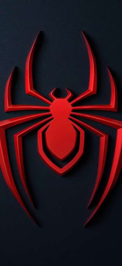 Fond d'écran iPhone Spider Man Miles Morales Logo 4k