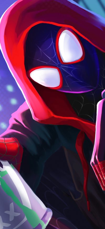 Fond d'écran iPhone Spiderman Miles Morales With Spray Paint