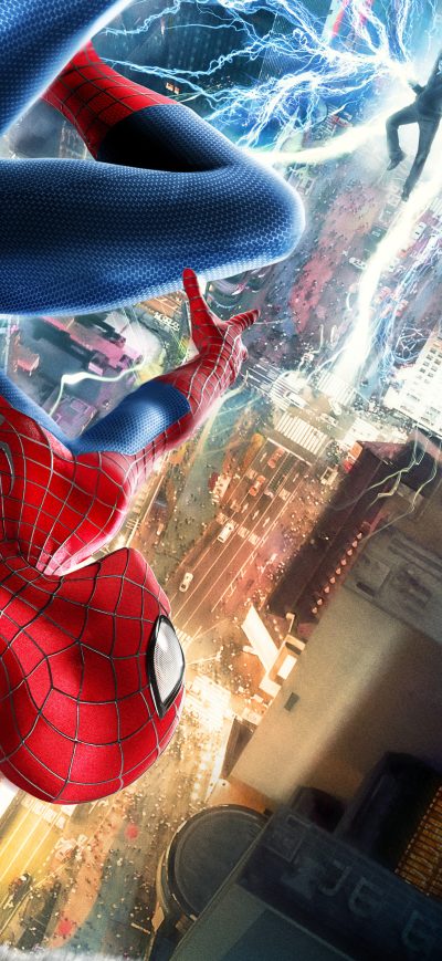 Fond d'écran iPhone Spiderman Vs Electro Fight Scene 5k