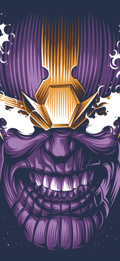 Fond d'écran iPhone Thanos Face Minimal 4k