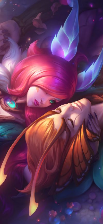 Fond d'écran iPhone Xayah And Rakan League Of Legends 8k