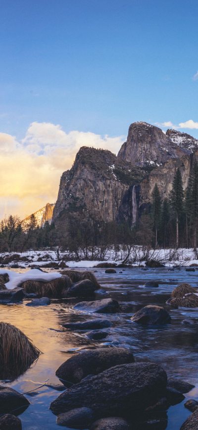 Fond d'écran iPhone Yosemite Valley In Early Sunset Time 4k