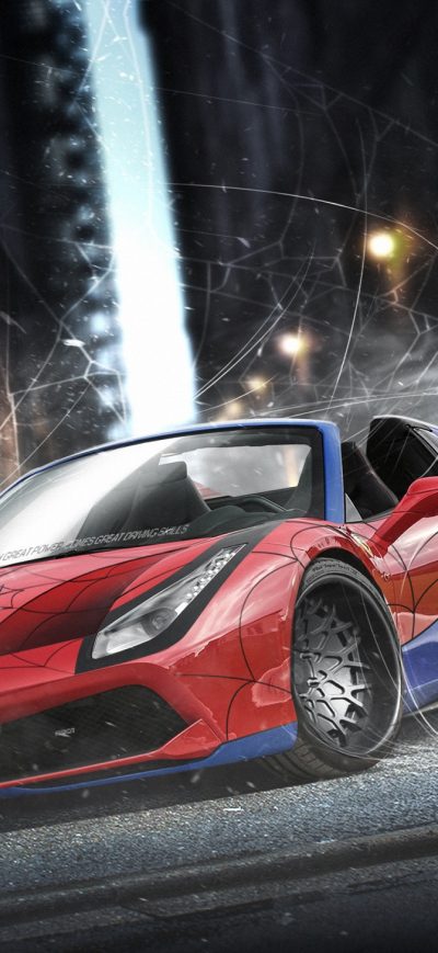 Fond d'écran iPhone Ferrari Spiderman