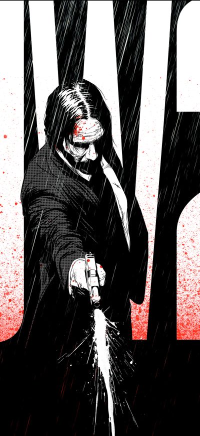Fond d'écran John Wick 2 Illustrated sur iPhone