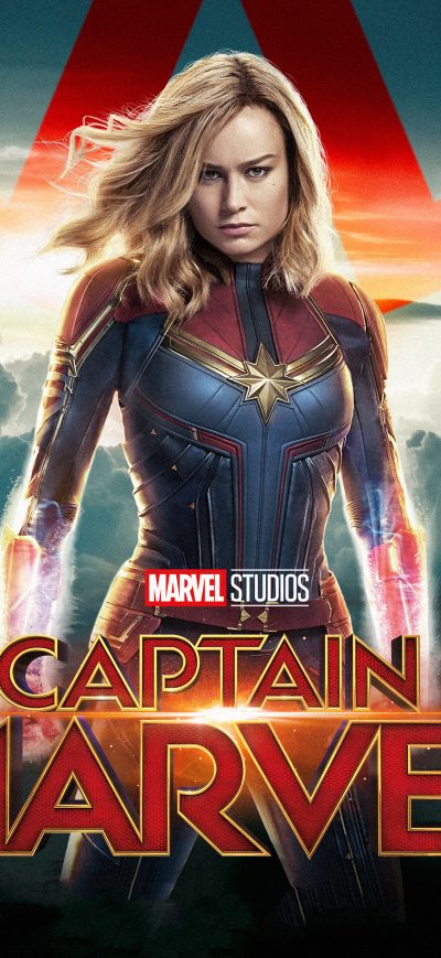 Fond d'écran iPhone Captain Marvel 5k Poster