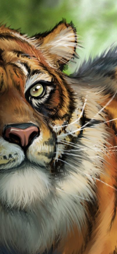 Fond d'écran iPhone Tiger Digital Artwork