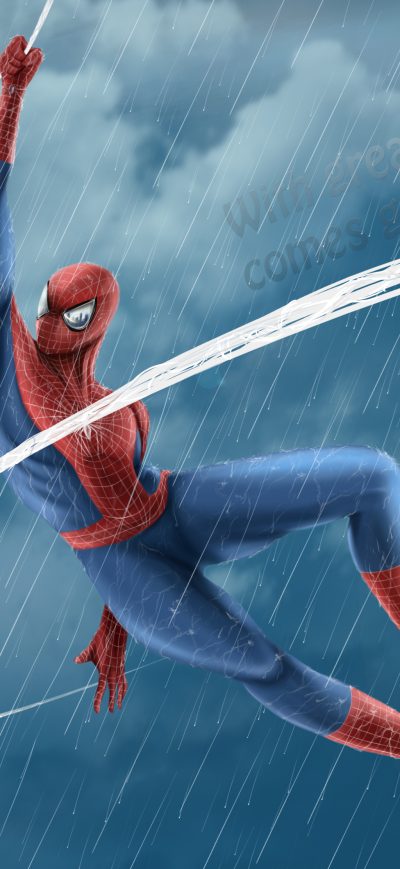 Fond d'écran iPhone Spiderman Web 4k