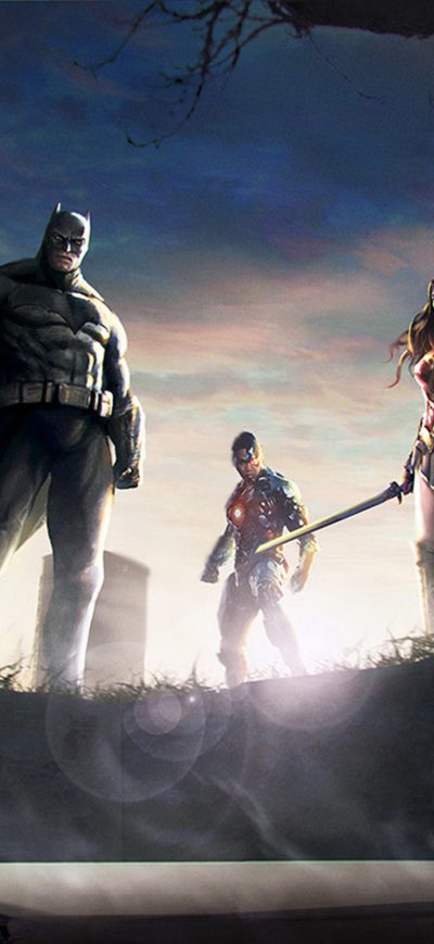 Fond d'écran iPhone Justice League Team Superheroes Art
