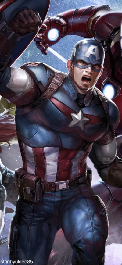 Fond d'écran iPhone Avengers And Guardians Together Artwork