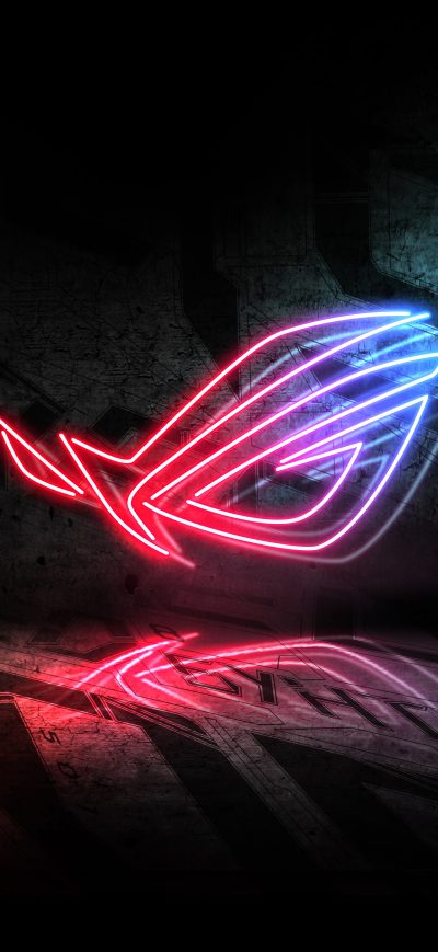 Fond d'écran iPhone Rog Neon Logo 5k