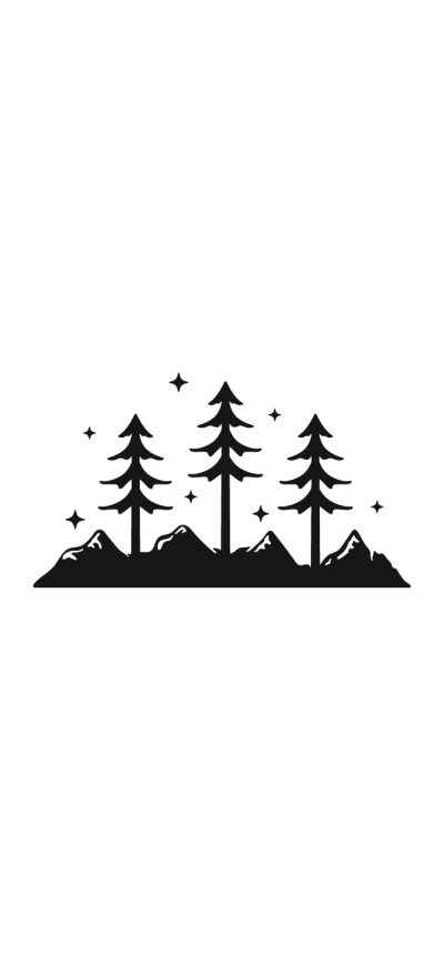 Fond d'écran iPhone Mountains Trees Minimalism