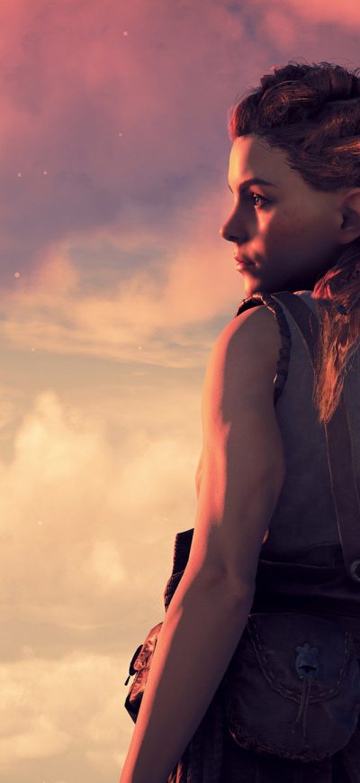 Fond d'écran iPhone Aloy Clouds Horizon Zero Dawn