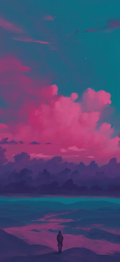 Fond d'écran iPhone A Pink Sunset 4k