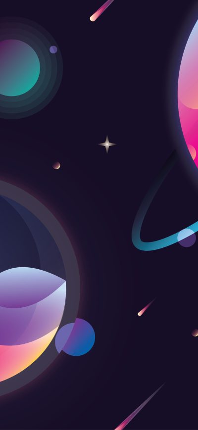 Fond d'écran iPhone Space Scene Illustration