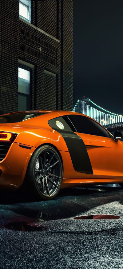 Fond d'écran iPhone Orange Audi R8 4k