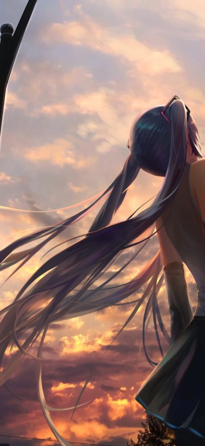 Fond d'écran iPhone Hatsune Miku Vocaloid 4k