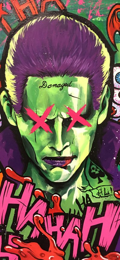 Fond d'écran iPhone Joker Damaged Painting