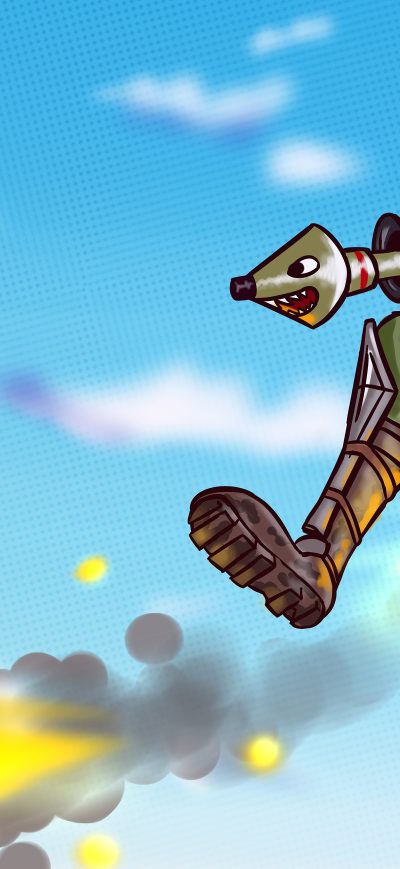 Fond d'écran iPhone Fortnite Rust Lord Rocket Launcher Battle Royale