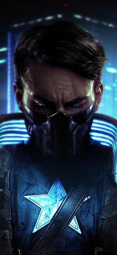 Fond d'écran iPhone Captain America X Cyberpunk