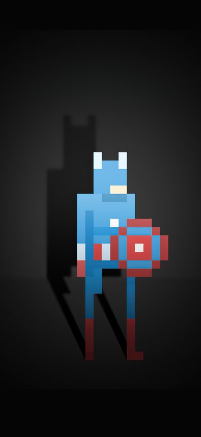 Fond d'écran iPhone Captain America Pixel Art 5k